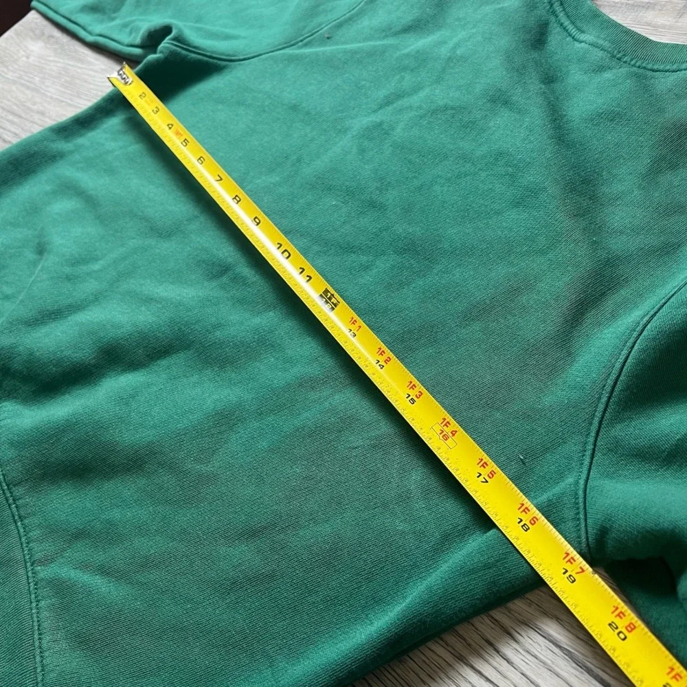 Old Navy Sweatshirt Kids L 10-12 Green Reissue Graphic‎ Logo Fleece Pullover K68